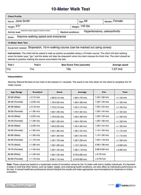 10 meter walk test pdf.